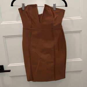 Windsor Strapless Brown Dress